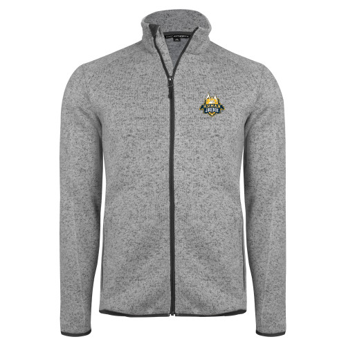  Grey Heather Sweater Fleece Jacket - The Human Jukebox Official Mark