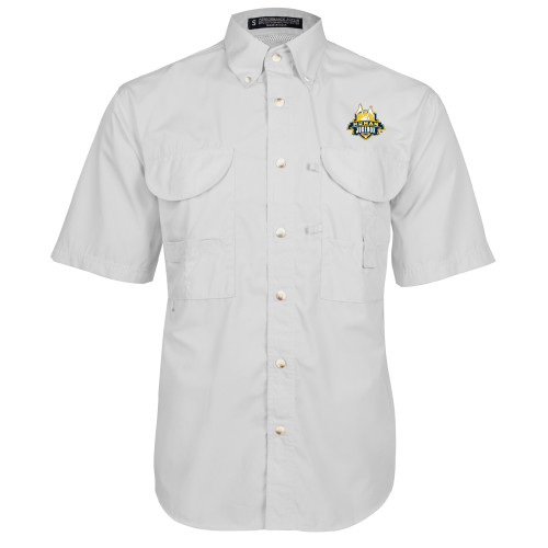  White Fishing Shirt Performance Short Sleeve - The Human Jukebox Official Mark