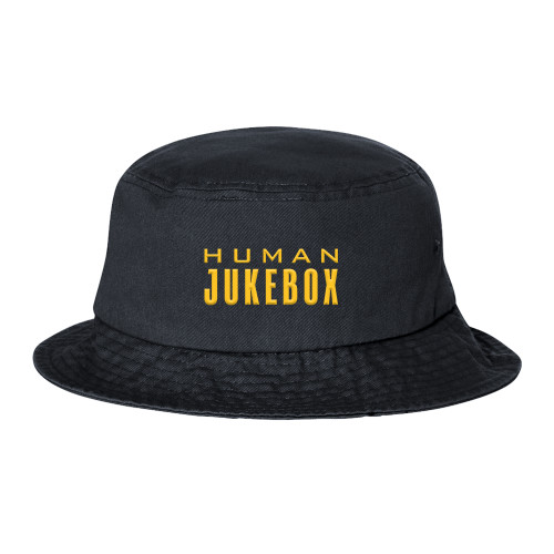  Sportsman Black Bucket Hat - Human Jukebox Wordmark