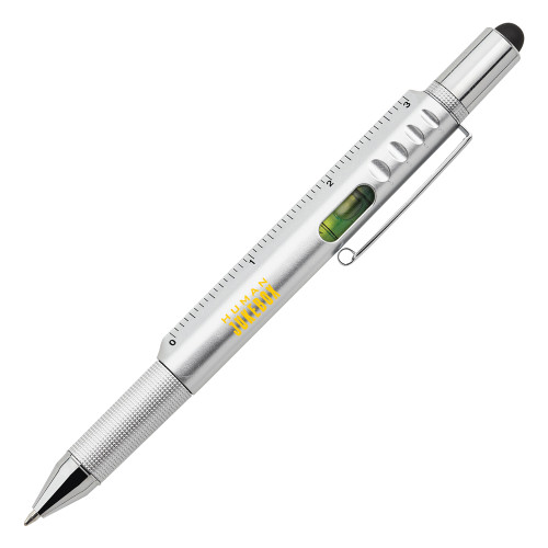  6 in 1 Silver Ballpoint Pen - Human Jukebox Wordmark