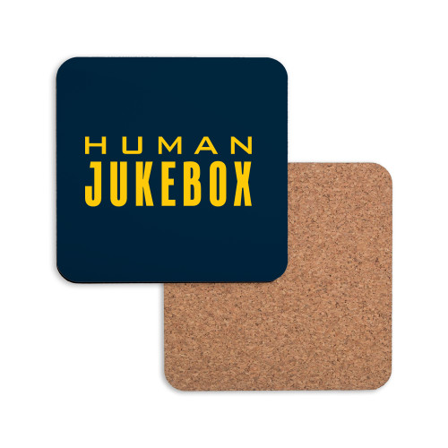  Hardboard Coaster w/Cork Backing - Human Jukebox Wordmark