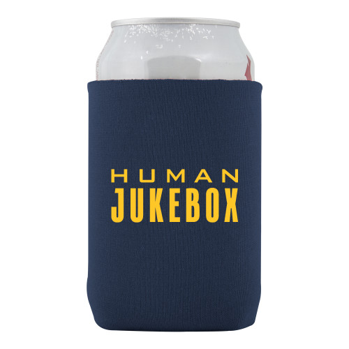  Neoprene Navy Can Holder - Human Jukebox Wordmark