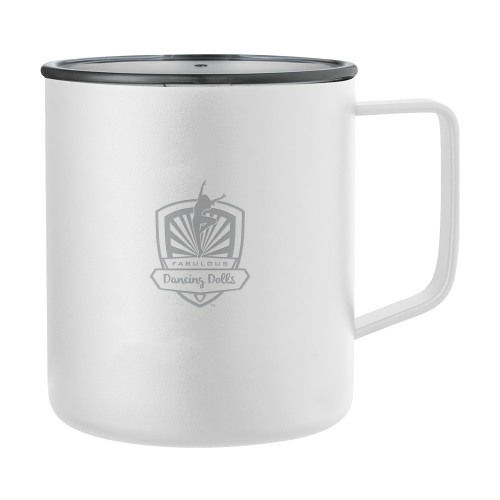  Rover Camp Vacuum Insulated White Mug 14oz - Fabulous Dancing Dolls Engraved