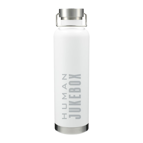  Thor Copper Vacuum Insulated White Bottle 32oz - Human Jukebox Wordmark Engraved