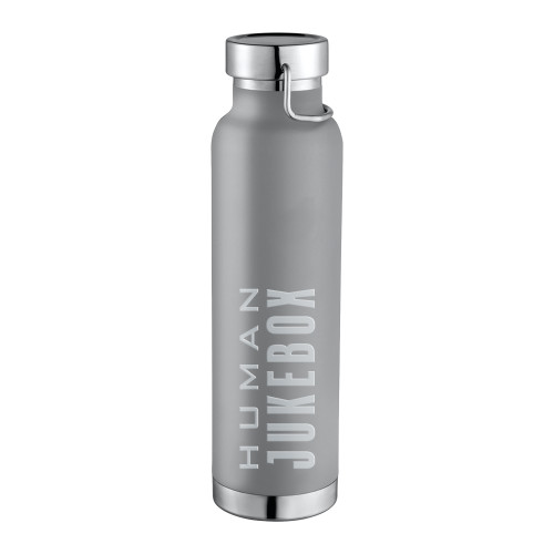  Thor Copper Vacuum Insulated Grey Bottle 22oz - Human Jukebox Wordmark Engraved