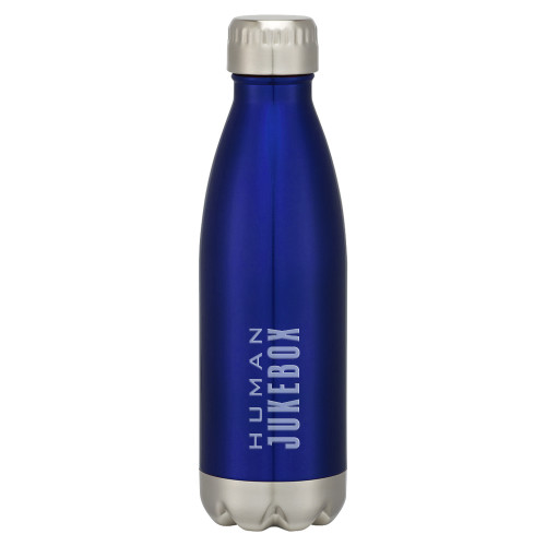  Swig Stainless Steel Blue Bottle 16oz - Human Jukebox Wordmark Engraved