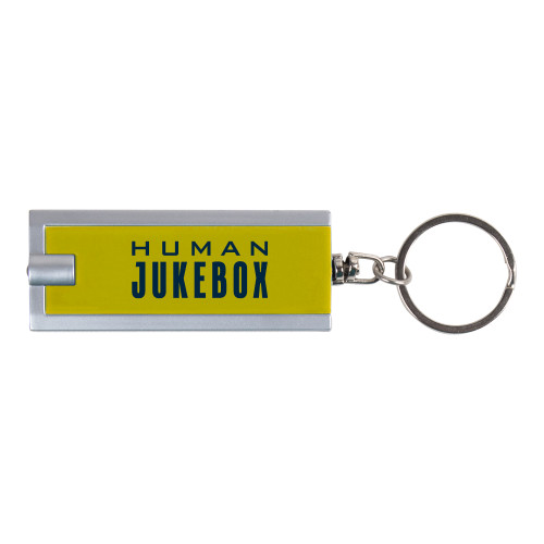  Turbo Gold Flashlight Key Holder - Human Jukebox Wordmark