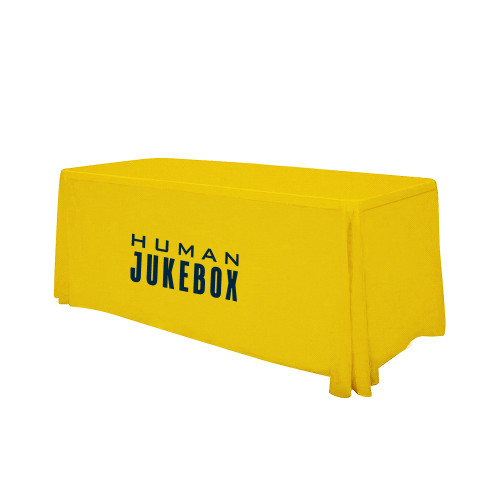  Gold 6 foot Table Throw - Human Jukebox Wordmark