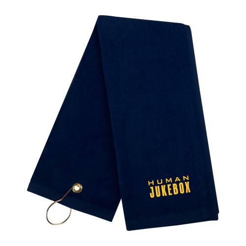  Navy Golf Towel - Human Jukebox Wordmark