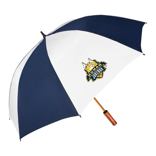  64 Inch Navy/White Umbrella - The Human Jukebox Official Mark