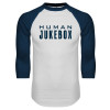 Thumbnail image for  White/Navy Raglan Baseball T Shirt