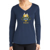 Thumbnail image for  Womens Navy Performance Long Sleeve V Neck Shirt