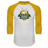 Thumbnail image for  White/Gold Raglan Baseball T Shirt