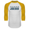 Thumbnail image for  White/Gold Raglan Baseball T Shirt