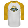 Thumbnail image for  White/Gold Raglan Baseball T Shirt