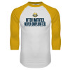 Thumbnail image for  White/Gold Raglan Baseball T Shirt