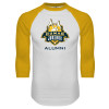 Thumbnail image for  White/Gold Raglan Baseball T Shirt