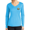 Thumbnail image for  Womens Light Blue Performance Long Sleeve V Neck Shirt