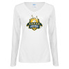 Thumbnail image for  Womens White Long Sleeve V Neck Tee