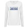 Thumbnail image for  Womens White Long Sleeve V Neck Tee