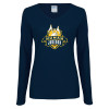 Thumbnail image for  Womens Navy Long Sleeve V Neck Tee