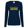 Thumbnail image for  Womens Navy Long Sleeve V Neck Tee