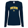 Thumbnail image for  Womens Navy Long Sleeve V Neck Tee