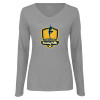 Thumbnail image for  Womens Grey Long Sleeve V Neck Tee 