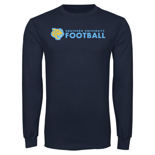  Navy Long Sleeve T Shirt - Southern University Football