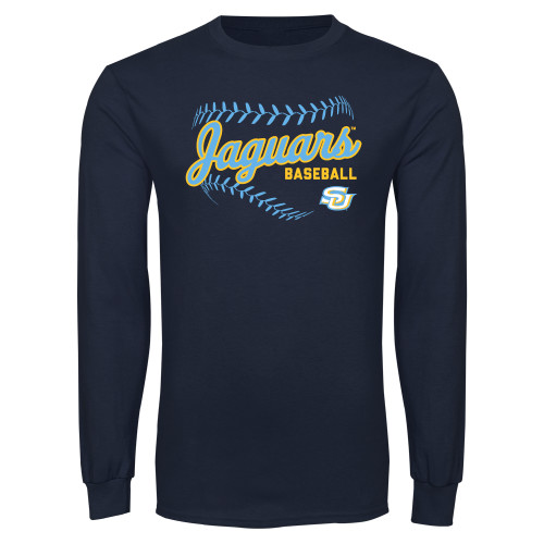  Navy Long Sleeve T Shirt - Jaguars Baseball Graohic