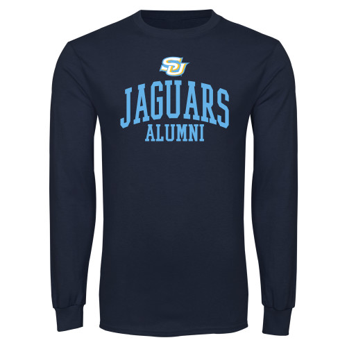  Navy Long Sleeve T Shirt - SU Jaguars Alumni