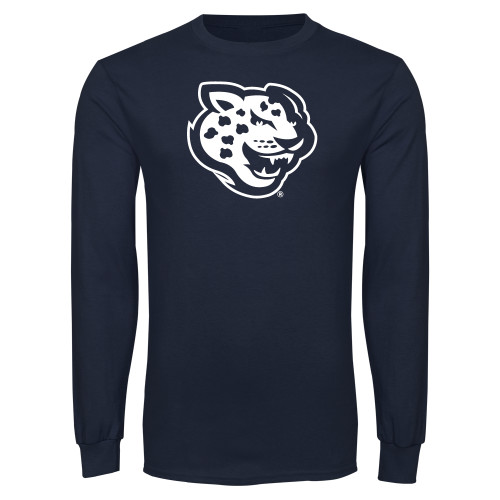  Navy Long Sleeve T Shirt - Souther University Jaguar Head