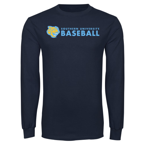  Navy Long Sleeve T Shirt - Southern University Baseball