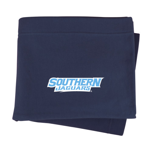  Navy Sweatshirt Blanket - Southern Jaguars Wordmark