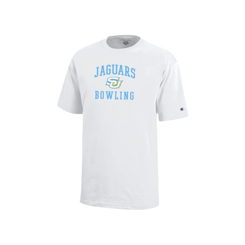  Champion Youth White Short Sleeve Tee - Jaguars Bowling