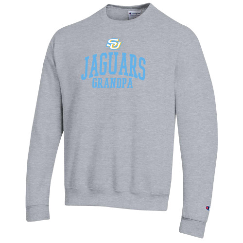  Champion Heather Grey Fleece Crew - SU Jaguars Grandpa