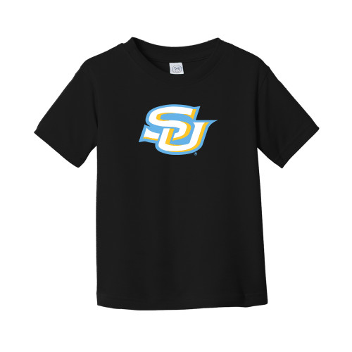  Toddler Black T Shirt - Interlocking SU - Primary Athletics Mark