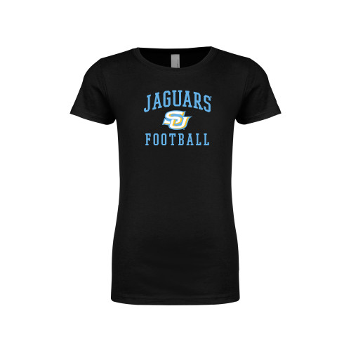  Next Level Girls Black Fashion Fit T Shirt - Jaguars Football