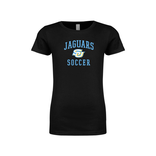  Next Level Girls Black Fashion Fit T Shirt - Jaguars Soccer