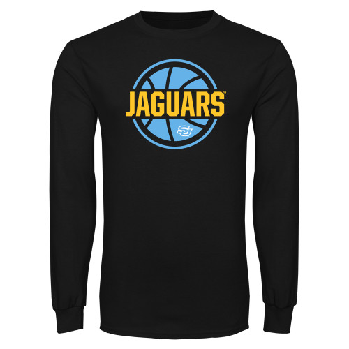 Black Long Sleeve T Shirt - Jaguars Basketball Graphic
