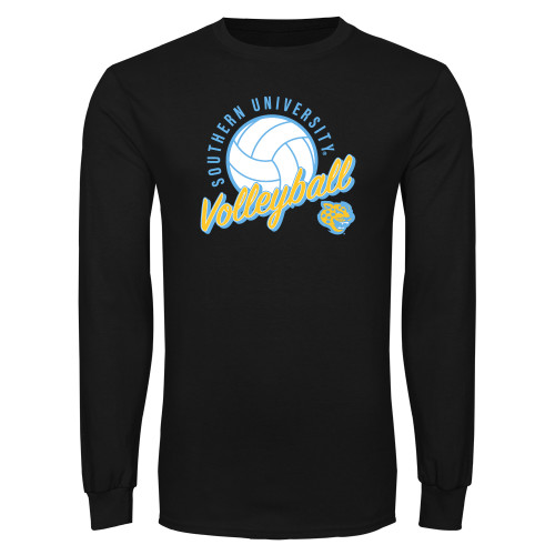 Black Long Sleeve T Shirt - Jaguars Volleyball Graohic