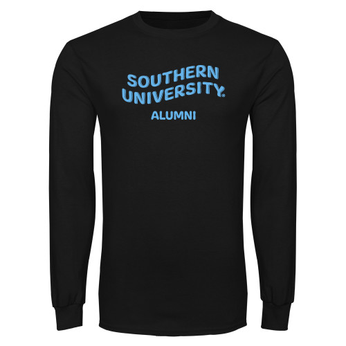  Black Long Sleeve T Shirt - Southern University Alumni Bubble Graphic