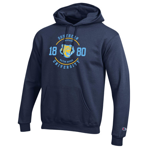  Champion Navy Fleece Hoodie - Souther University w/ Jaguar Head 1880