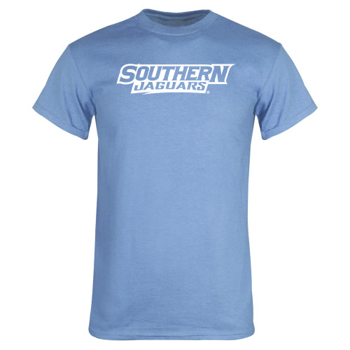  Light Blue T Shirt - Southern Jaguars Wordmark