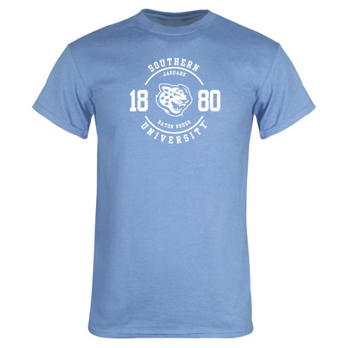  Light Blue T Shirt - Souther University w/ Jaguar Head 1880