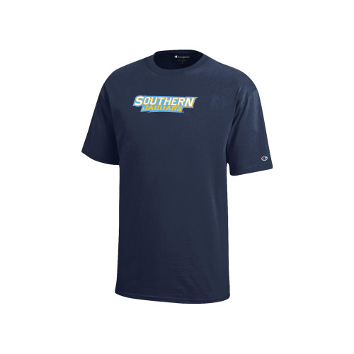  Champion Youth Navy Short Sleeve Tee - Southern Jaguars Wordmark