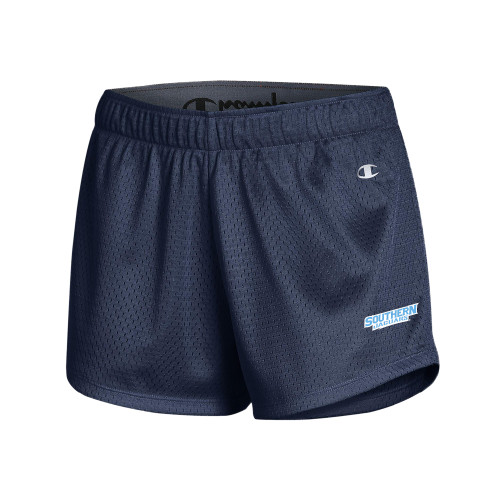  Champion Womens Navy Mesh Short - Southern Jaguars Wordmark