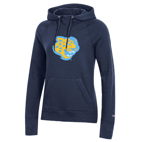  Champion Womens Navy Pull Over Hood - Souther University Jaguar Head