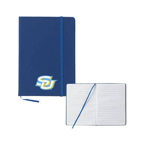  5x7 Blue Hard Cover Journal - Interlocking SU - Primary Athletics Mark