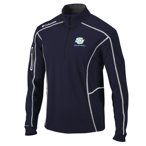  Columbia Navy Omni Wick Shotgun 1/4 Zip - Interlocking SU - Volleyball
